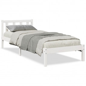 Bed Frame White Solid pine wood Twin Extra Long Bed Fra...
