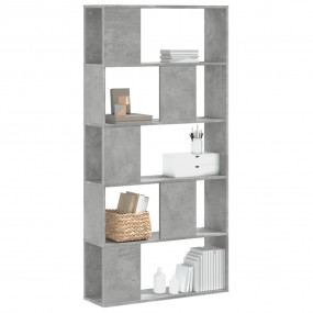 Bookcase Concrete Grey Engineered Wood Medium Bookcase