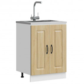 Sink Base Cabinet Sonoma oak Engineered wood 23.6 x 18....