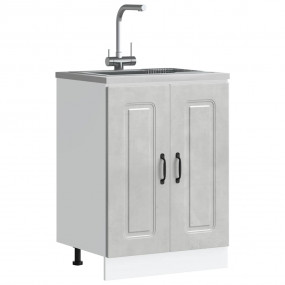 Sink Base Cabinet Concrete Grey Engineered Wood Medium