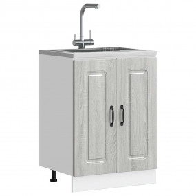 Sink Base Cabinet Grey Sonoma Engineered wood Medium