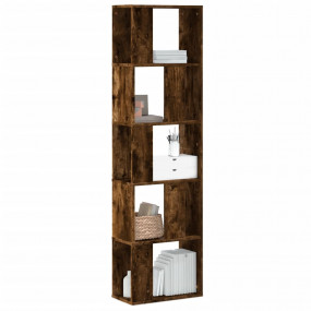 Bookcase Smoked oak Engineered wood 5-Tier Bookcase Rec...