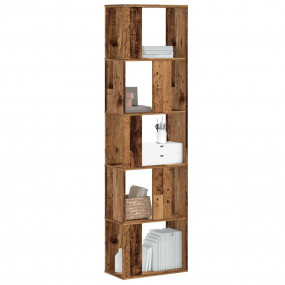 Bookcase Old wood Engineered wood 5-Shelf Bookcase Rect...