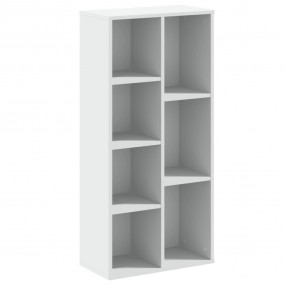 Bookcase White Engineered wood 19.7x9.8x41.3 in Bookcas...