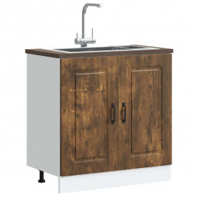 Sink Base Cabinet Smoked oak Engineered wood Medium
