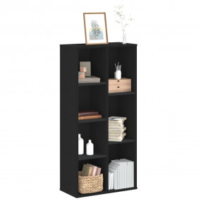 Bookcase Black Engineered wood Medium Bookcase Rectangu...