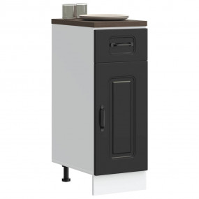 Kitchen Base Cabinet Black Engineered Wood 11.8 x 18.1 ...