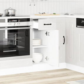 Kitchen Base Cabinet High gloss white Engineered wood