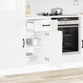 Kitchen Base Cabinet High gloss white Engineered wood