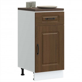 Kitchen Base Cabinet Brown Oak Engineered Wood Medium