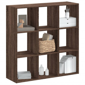 Bookcase Brown Oak Engineered Wood Medium Storage Bookc...