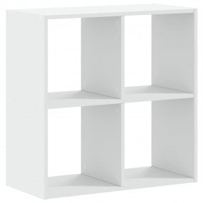 Bookcase White Engineered wood Medium Bookshelf Rectang...