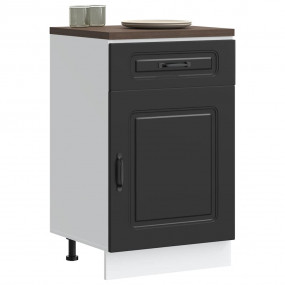 Kitchen Base Cabinet Black Engineered Wood Standard