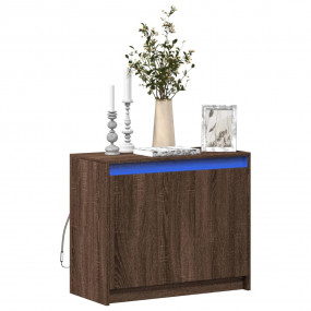 Sideboard Brown Oak Engineered Wood Sideboard Rectangul...