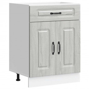 Kitchen Base Cabinet Gray Sonoma Engineered Wood Medium