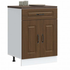 Kitchen Base Cabinet Brown oak Engineered wood Medium