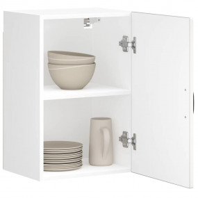 Kitchen Wall Cabinet White Engineered wood, Glass Mediu...