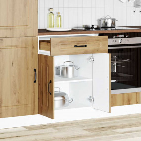 Kitchen Base Cabinet Artisan oak Engineered wood Medium