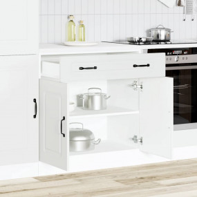 Kitchen Base Cabinet White Engineered wood