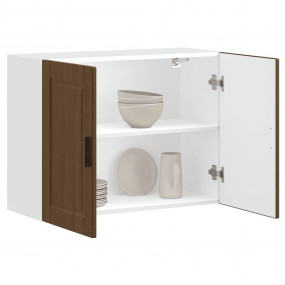 Kitchen Wall Cabinet Brown oak Engineered wood