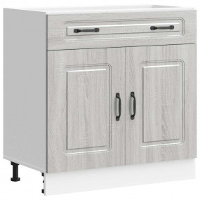 Kitchen Base Cabinet Grey Sonoma Engineered Wood