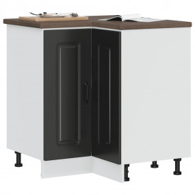 Kitchen Corner Base Cabinet Black Engineered Wood Mediu...