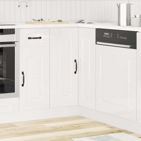 Kitchen Corner Base Cabinet High gloss white Engineered...
