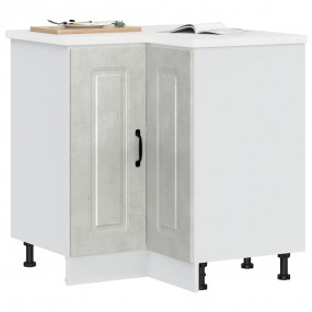 Kitchen Corner Base Cabinet Concrete gray Engineered wo...