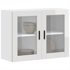 Kitchen Wall Cabinet High gloss white Engineered wood, ...