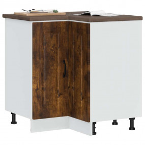 Kitchen Corner Base Cabinet Smoked Oak Engineered Wood ...
