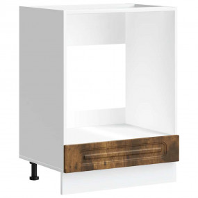 Oven Cabinet Smoked Oak Engineered Wood Compact Adjusta...