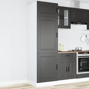Kitchen Cupboard Black Engineered wood Tall Adjustable ...