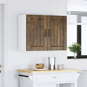Kitchen Wall Cabinet Smoked Oak Engineered Wood