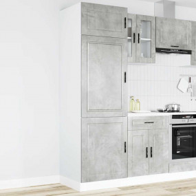 Kitchen Cupboard Concrete Gray Engineered wood Tall