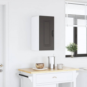 Kitchen Wall Cabinet Black Engineered Wood Compact