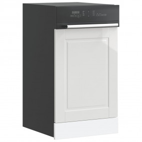 Dishwasher Panel High gloss white Engineered wood 17.7x...