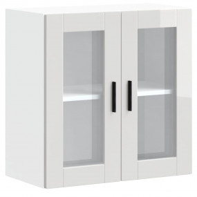Kitchen Wall Cabinet High gloss white Engineered wood, ...