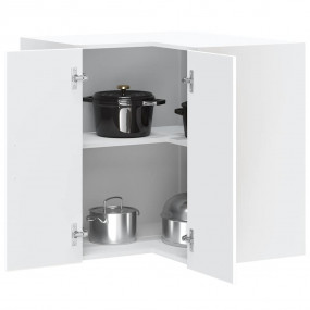 Kitchen Wall Corner Cabinet White Engineered wood Mediu...