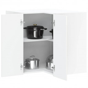 Kitchen Wall Corner Cabinet High gloss white Engineered...