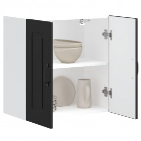 Kitchen Wall Cabinet Black Engineered wood