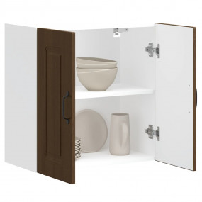 Kitchen Wall Cabinet Brown oak Engineered wood