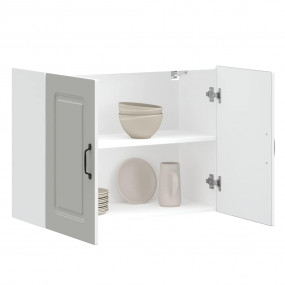 Kitchen Wall Cabinet White Engineered Wood Medium