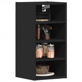 Hanging Cabinet Black Engineered Wood Medium Hanging Ca...