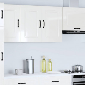 Kitchen Wall Cabinet High gloss white Engineered wood M...
