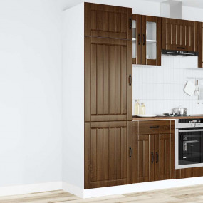 Kitchen Cupboard Brown oak Engineered wood Tall Adjusta...