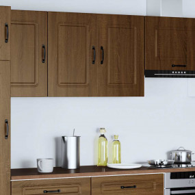 Kitchen Wall Cabinet Brown oak Engineered wood Medium
