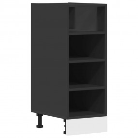 Bottom Cabinet Black Engineered wood Compact Adjustable...