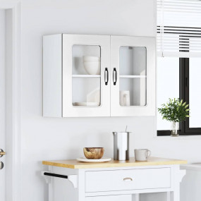 Kitchen Wall Cabinet High Gloss White Engineered wood a...