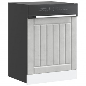 Dishwasher Panel Concrete Grey Engineered wood Standard
