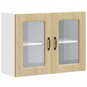 Kitchen Wall Cabinet Sonoma oak Engineered wood, glass